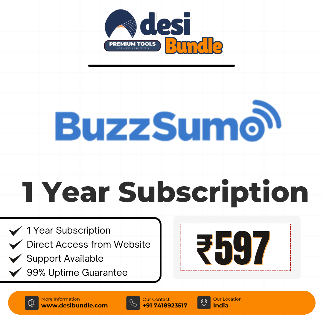 Buzzsumo Premium Account 1-Year Subscription – Low Price